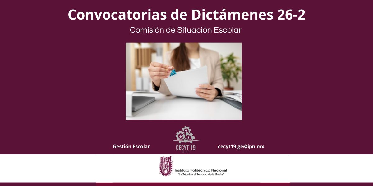 La comisión de situación escolar (COSIES) se encarga de apoyar a los alumnos irregulares (con unidades de aprendizaje reprobadas) durante su trayectoria académica a fin de que puedan continuar sus estudios o sea atendida su situación mediante dictaminar su caso de acuerdo al Reglamento General de Estudios del IPN. CECYT 19